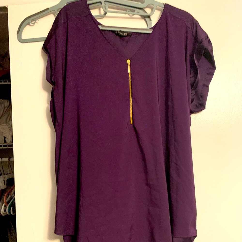 Eggplant colored purple blouse